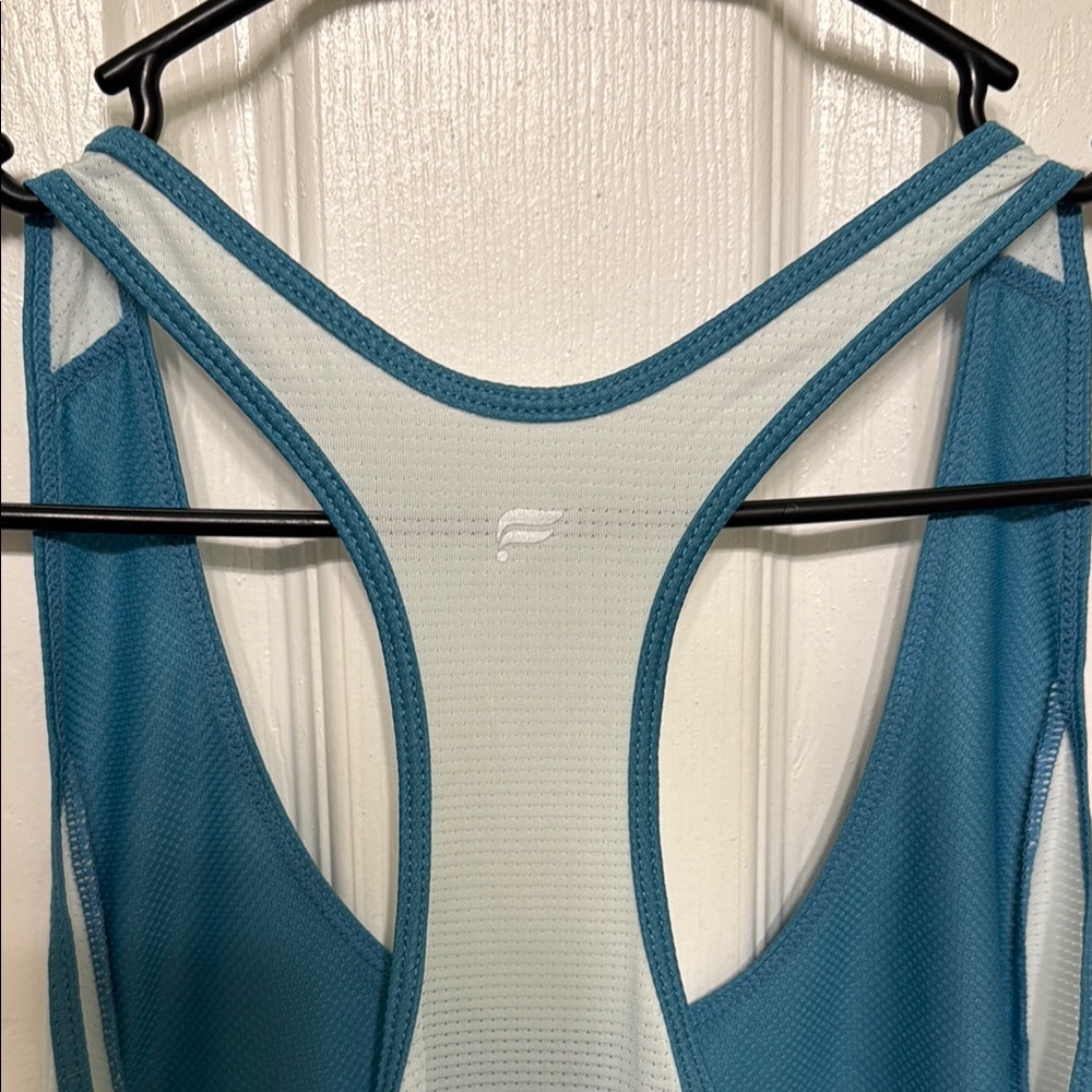 Fabletics Teal and White Tank Top - Picture 3 of 4